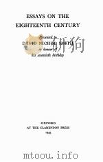 ESSAYS ON THE EIGHTEENTH CENTURY（1945 PDF版）