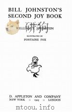 BILL JOHNSTON‘S SECOND JOY BOOK（1925 PDF版）