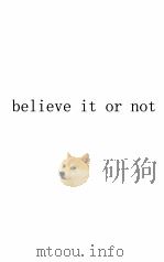Believe it or not 1930 PDF电子版封面