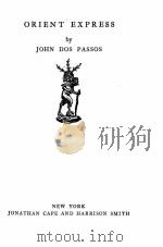 ORIENT EXPRESS 1930 PDF电子版封面