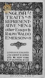 English traits Representative men & other essays 1919 PDF电子版封面
