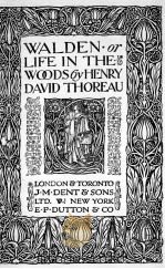 WALDEN OR LIFE IN THE WOODS（1924 PDF版）