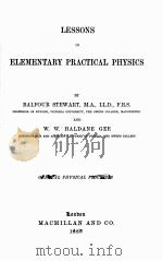 LESSONS IN ELEMENTARY PRACTICAL PHYSICS PDF电子版封面