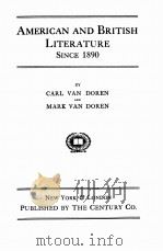 AMERICAN AND BRITISH LITERATURE SINCE 1890（1925 PDF版）