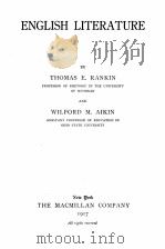 ENGLISH LITERATURE（1917 PDF版）