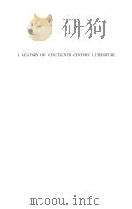 A HISTORY OF ELIZABETHAN LITERATURE PDF电子版封面
