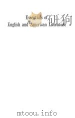 Essentials of English and amotion Literature PDF电子版封面
