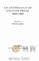 AN ANTHOLOGY OF ENGLISH PROSE 1400-1900（1956 PDF版）