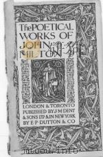 THE POETICAL WORKS OF JOHN MILTON 1925 PDF电子版封面