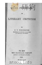 SOME PRINCIPLES OF LITERARY CRITICISM（1925 PDF版）