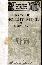 MACAULAY‘S LAYS OF ANCIENT ROME（1899 PDF版）