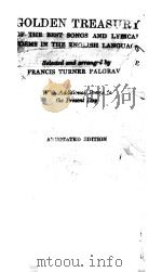 THE GOLDEN TREASURY ANNOTATED EDITION PDF电子版封面