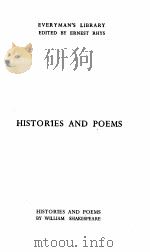 HISTORIES AND POEMS 1937 PDF电子版封面