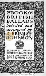 A BOOK OF BRITISH BALLADS 1921 PDF电子版封面