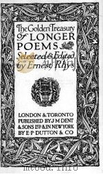 THE GOLDEN TREASURY OF LONGER POEMS（1923 PDF版）