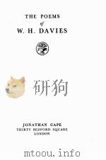 THE POEMS OF W.H.DAVIES 1934 PDF电子版封面
