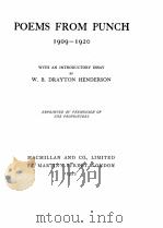 POEMS FROM PUNCH 1909-1920（1922 PDF版）