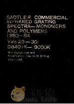 SADTLER COMMERCIAL INFRARED GRATING SPECTRA:MONOMERS AND POLYMERS 1983-84 VOLS.29-30 D8401K-9000K PDF电子版封面