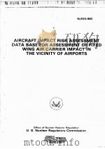 Aircraft Impact Risk Assessment Data Base for Assessment of Fixed Wing Air Carrier Impact Risk in th PDF电子版封面