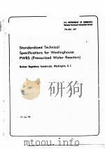 Standardized Technical Specifications for Westinghouse PWRS(Pressurized Water Reactors) PB-283 189 PDF电子版封面