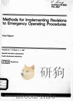 METHODS FOR IMPLEMENTING REVISIONS TO EMERGENCY OPERATING PROCEDURES NUREG/CR-3632 PNL-4927 PDF电子版封面