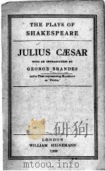 THE PLAYS OF SHAKESPEARE JULIUS CAESAR 1920 PDF电子版封面