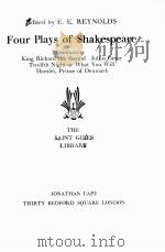FOUR PLAYS OF SHAKESPEARE（1940 PDF版）