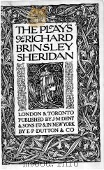 THE PLAYS OF RICHARD BRINSLEY SHERIDAN（1924 PDF版）