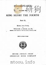 SHAKESPEARE‘S HISTORY OF KING HENRY THE FOURTH PART Ⅱ（1908 PDF版）