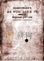 SHAKESPEARE‘S COMEDY OF AS YOU LIKE IT（1918 PDF版）