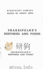 SHAKESPEARE‘S HISTORICAL PLAYS POEMS & SONNETS 1924 PDF电子版封面