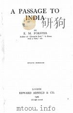 A PASSAGE TO INDIA SEVENTH IMPRESSION（1925 PDF版）
