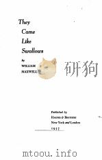 THEY CAME LIKE SWALLOWS 1937 PDF电子版封面
