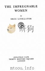 THE IMPREGNABLE WOMEN 1938 PDF电子版封面