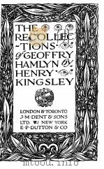 THE RECOLLECTIONS OF GEOFFRY HAMLYN（1924 PDF版）