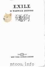 EXILE 1930 PDF电子版封面