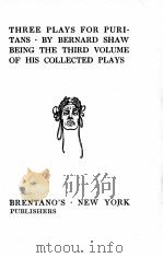 THREE PLAYS FOR PURITANS（1900 PDF版）