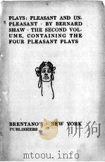 PLAYS: PLEASANT AND UNPLEASANT（1905 PDF版）