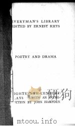 EIGHTEENTH CENTURY PLAYS（1928 PDF版）