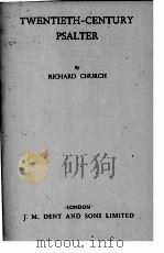 TWENTIETH-CENTURY PSALTER 1943 PDF电子版封面