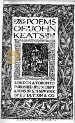 THE POEMS OF KEATS 1922 PDF电子版封面