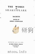 THE WORKS OF SHAKESPEARE MACBETH 1925 PDF电子版封面
