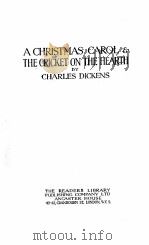 A CHRISTMAS CAROL & THE CRICKET ON THE HEARTH PDF电子版封面