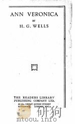 Ann Veronica     PDF电子版封面    H. G. WELLS 