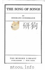 THE SONG OF SONGS 1909 PDF电子版封面