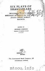 SIX PLAYS（1946 PDF版）
