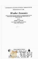 WEATHER ECONOMICS PDF电子版封面 JAMES A.TAYLOR