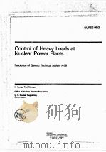 CONTROL OF HEAVY LOADS AT NUCLEAR POWER PLANTS NUREG-0612（ PDF版）