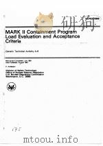 MARK 2 CONTAINMENT PROGRAM LOAD EVALUATION AND ACCEPTANCE CRITERIA NUREG-0808（ PDF版）