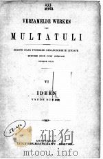 VERZAMELDE WERKEN VAN MULTATULI Ⅶ PDF电子版封面